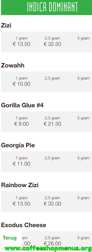 Boerejongens Almere Menu 1