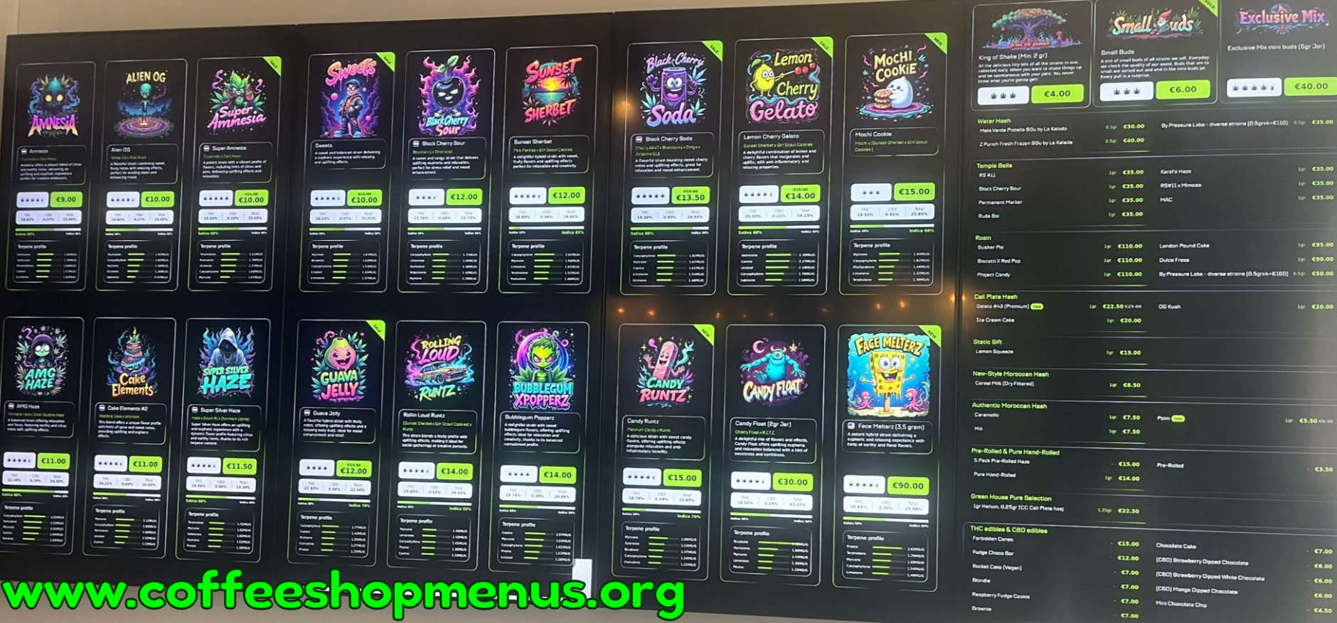 Green House Secret Farmers Menu 1