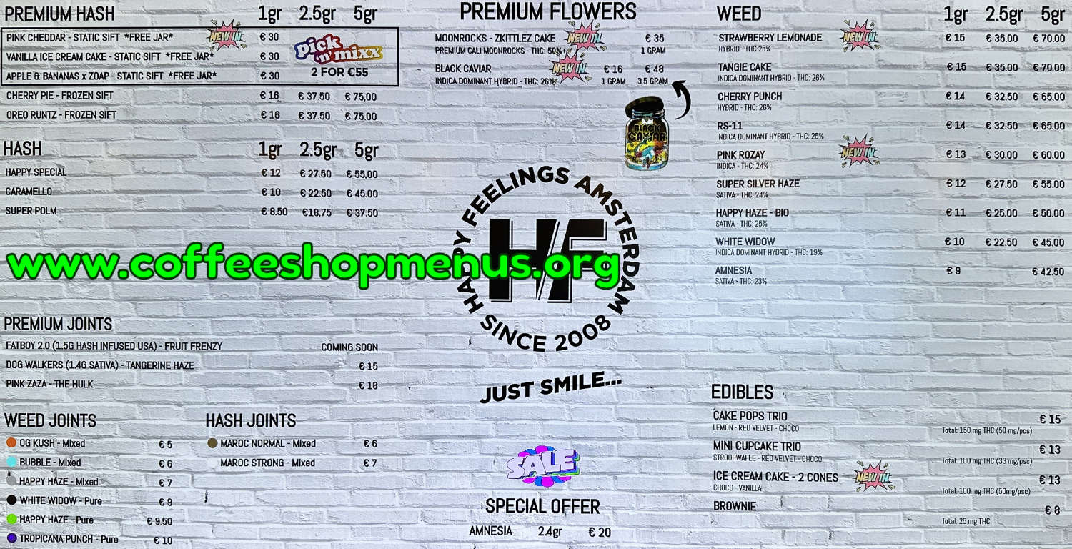 Happy Feelings Menu 3