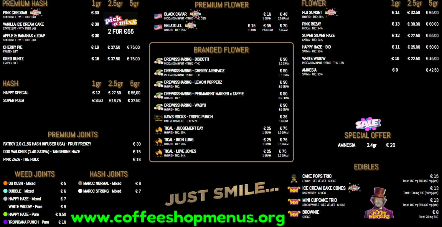 Happy Feelings Menu 2