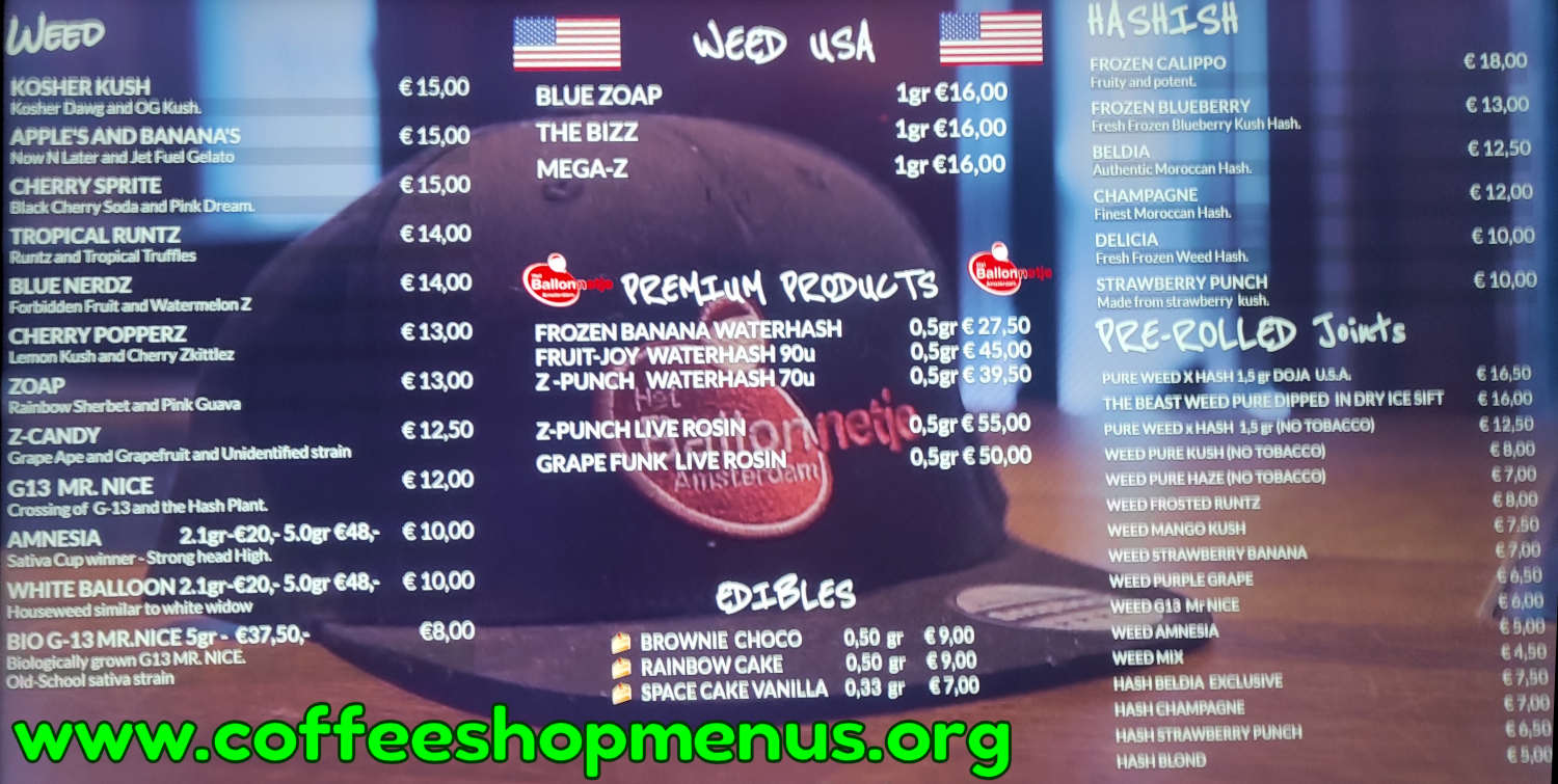 Het Ballonnetje Menu 1