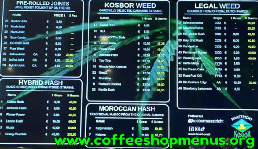 Kosbor Menu 1