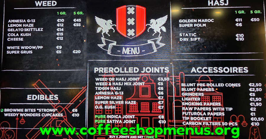 New Amsterdam Menu 1