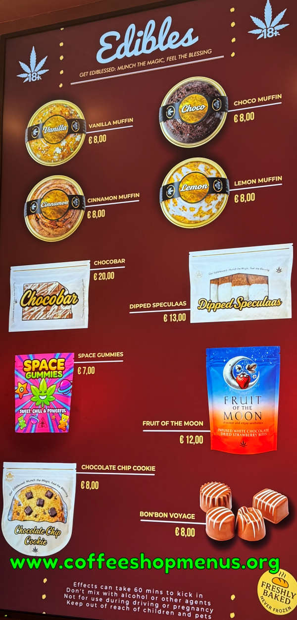 The Canna Club Menu 1