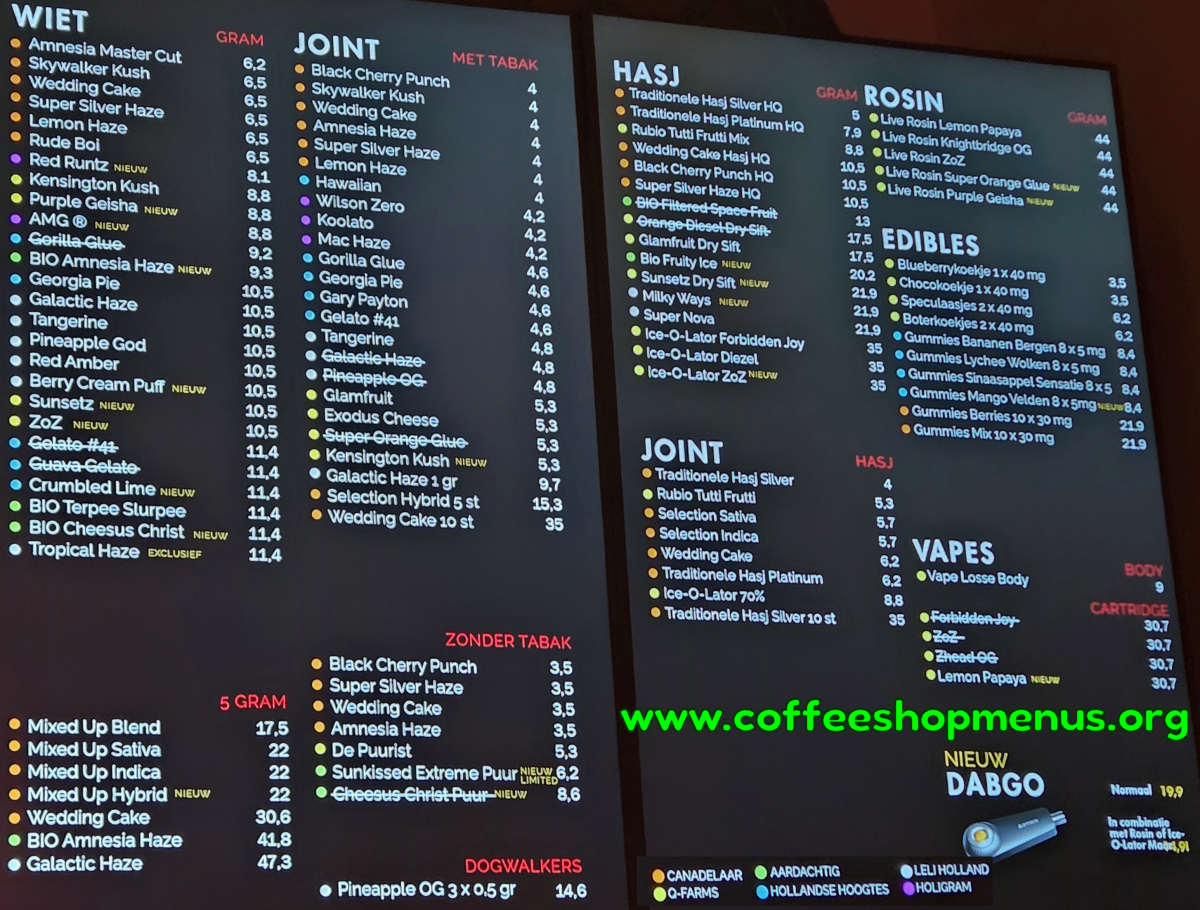 The Grass Company Menu 1