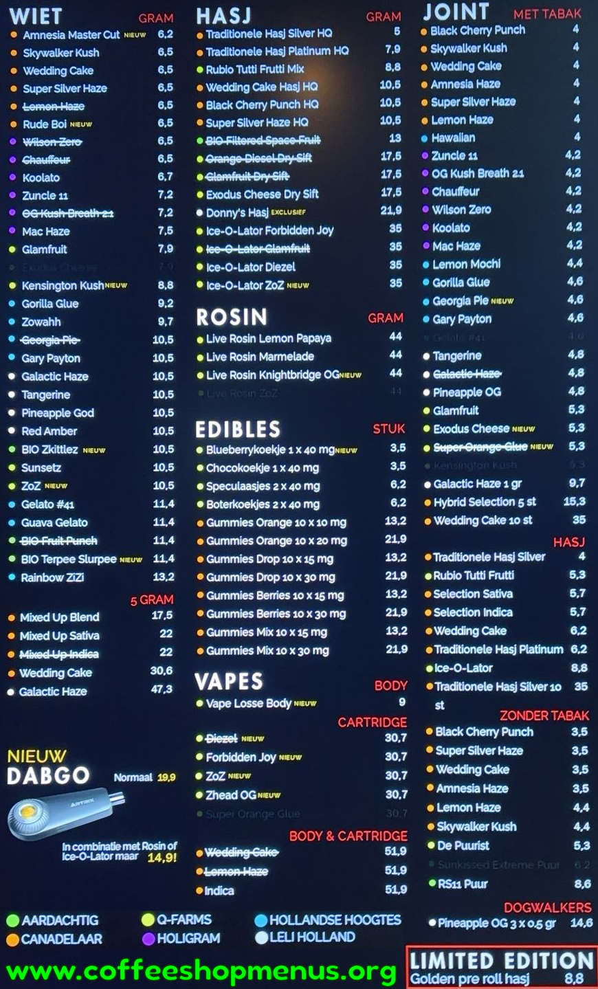 The Grass Company 2 Menu 1