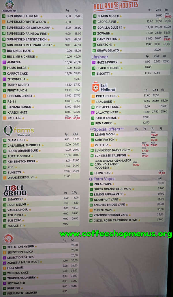 The Roundabout 69 Menu 1